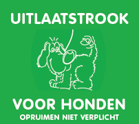 groen bord uitlaatstrook voor honden